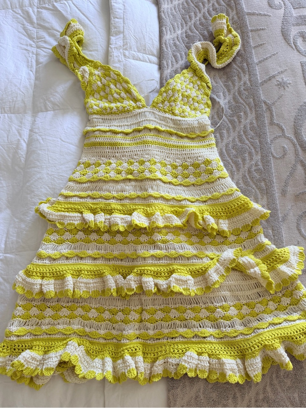Zimmermann Halcyon crochet frill mini dress - Picture 4 of 7